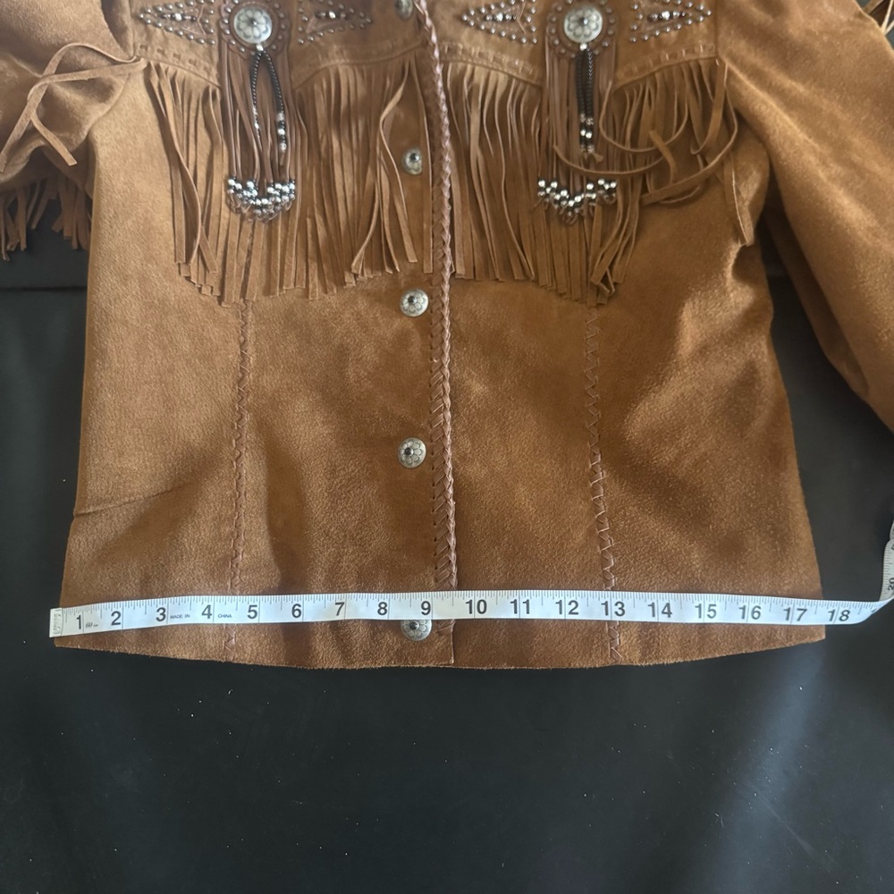 Scully Tan Suede Fringe Leather Jacket - Picture 15 of 15